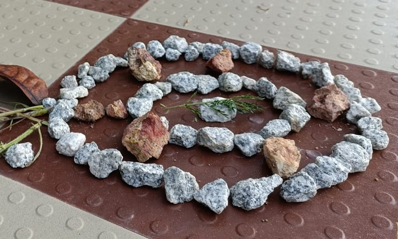 Earth altar for ceremony